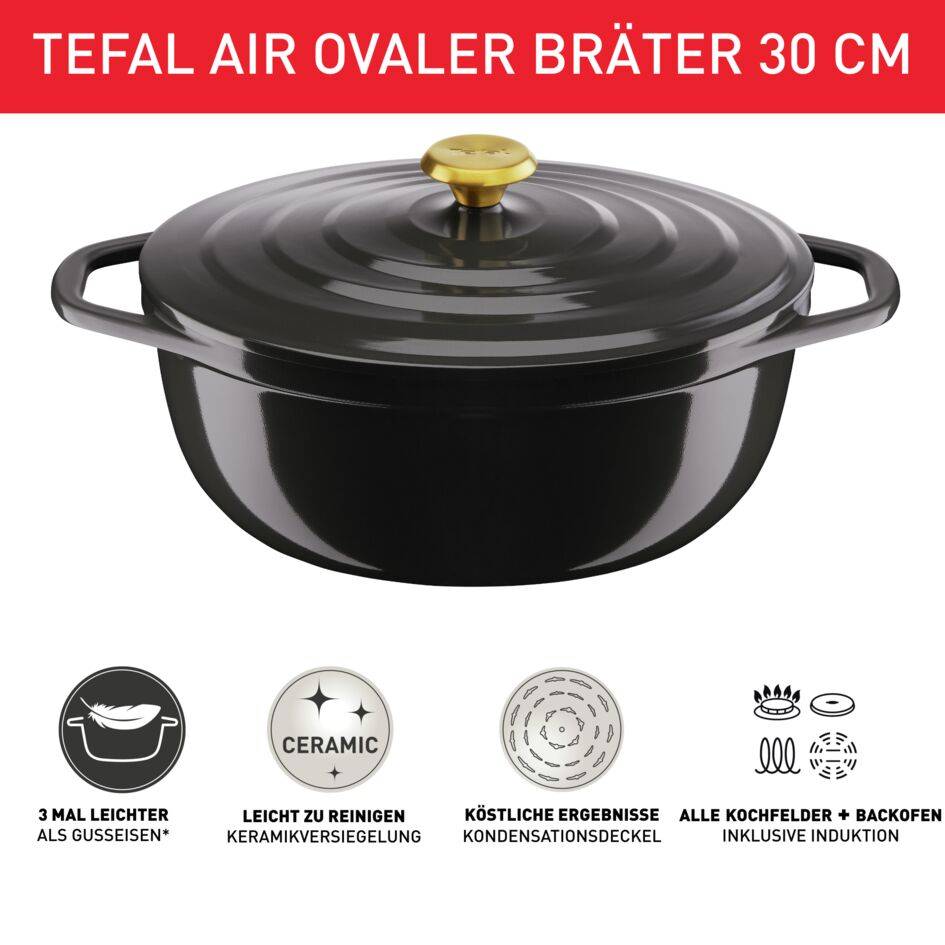 Ovaler Bräter 30x23 cm E25589
