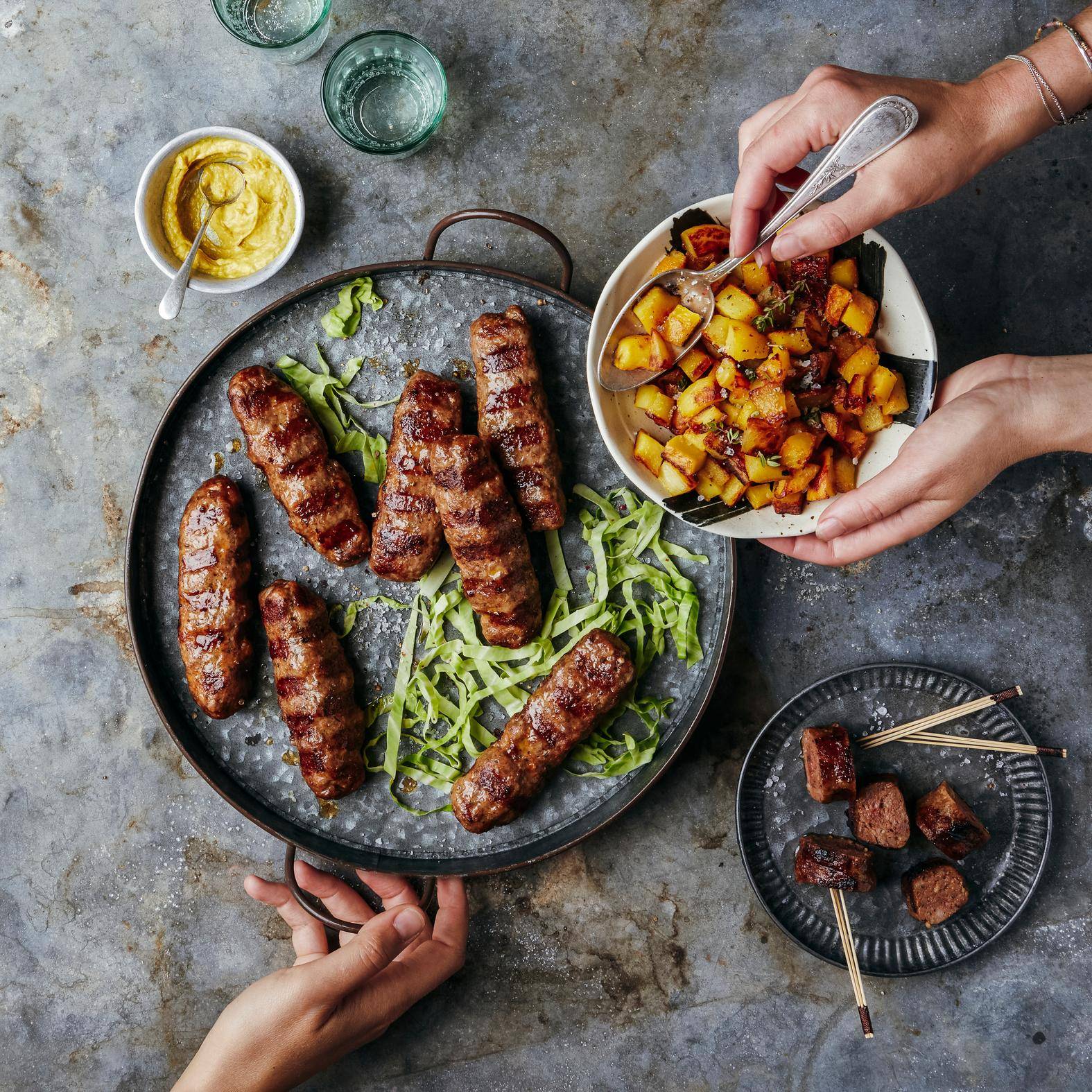 Mici de casa und Bratkartoffeln - Rezepte OptiGrill 2in1 | Tefal