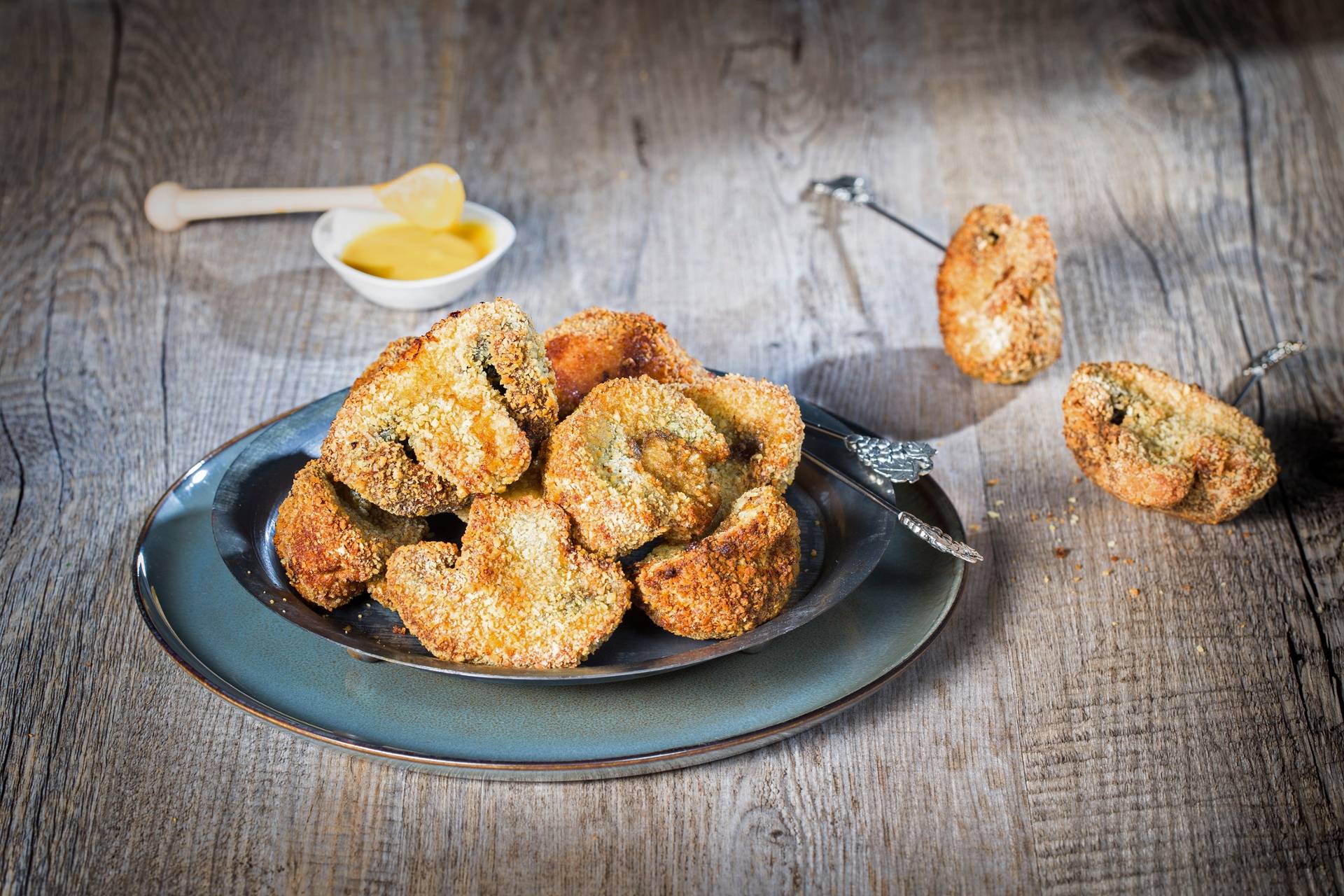 Vegane panierte Pilze - Rezepte Actifry Genius XL | Tefal