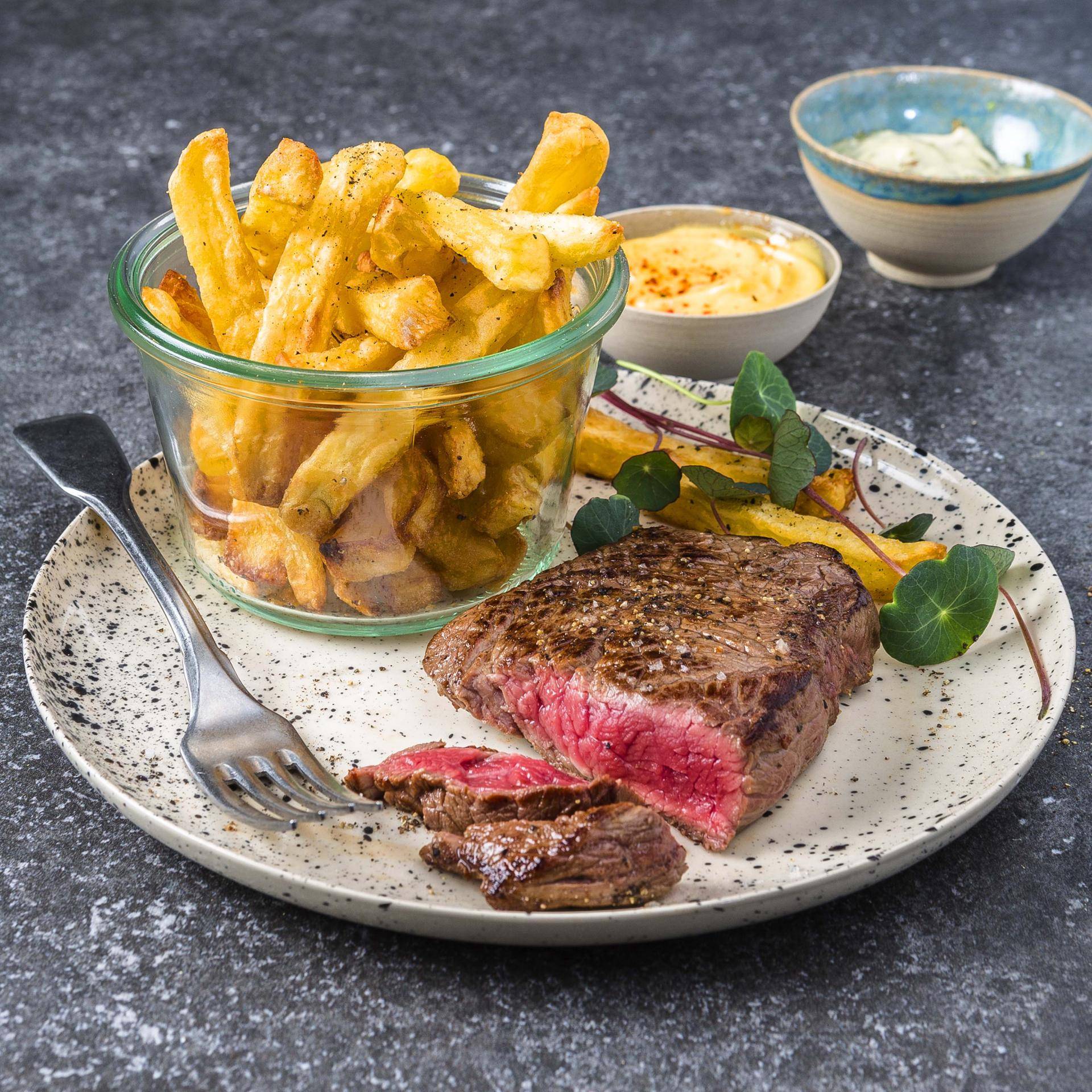 Steak & Pommes frites - Rezepte Actifry Genius XL 2in1 | Tefal