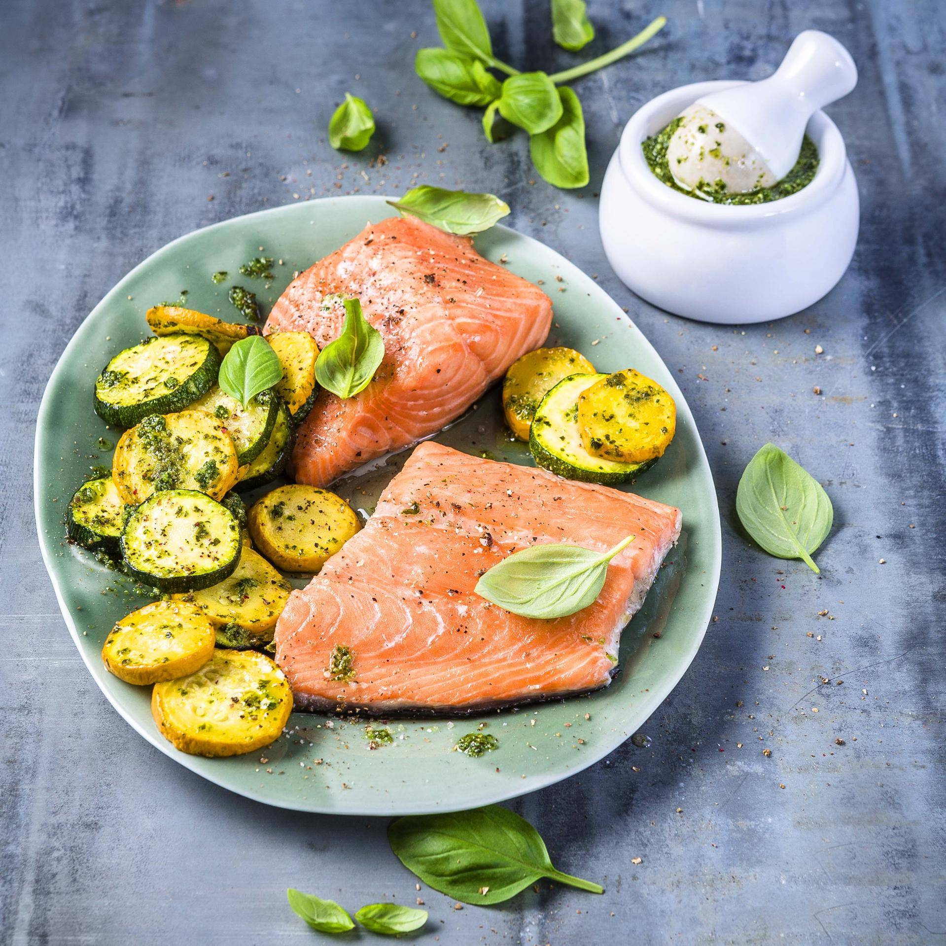 Lachsfilets , Zucchini-Pesto - Rezepte Actifry Genius XL 2in1 | Tefal