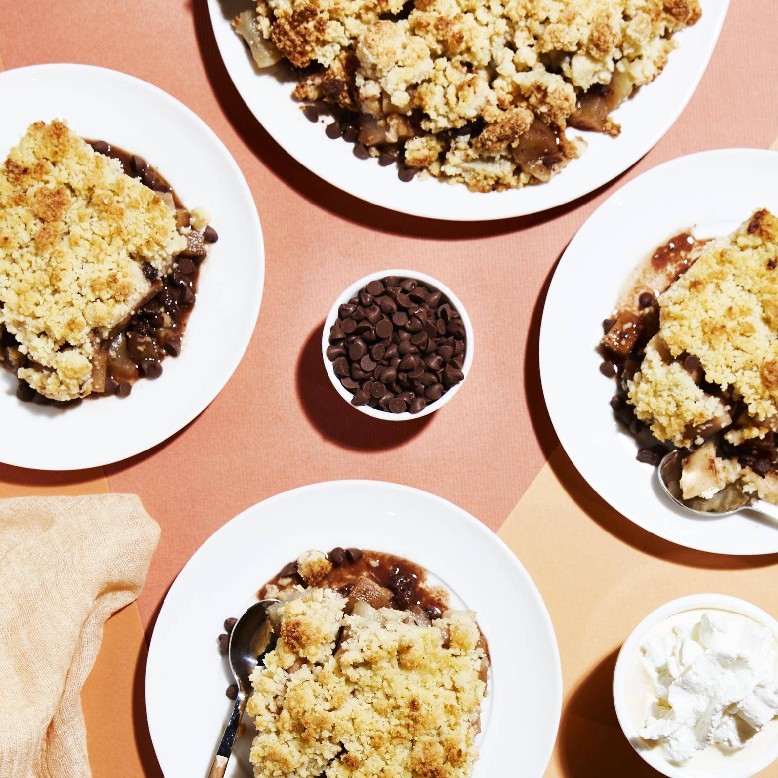 Birnen-Schokolanden-Crumble - Rezepte OptiGrill 2in1 | Tefal