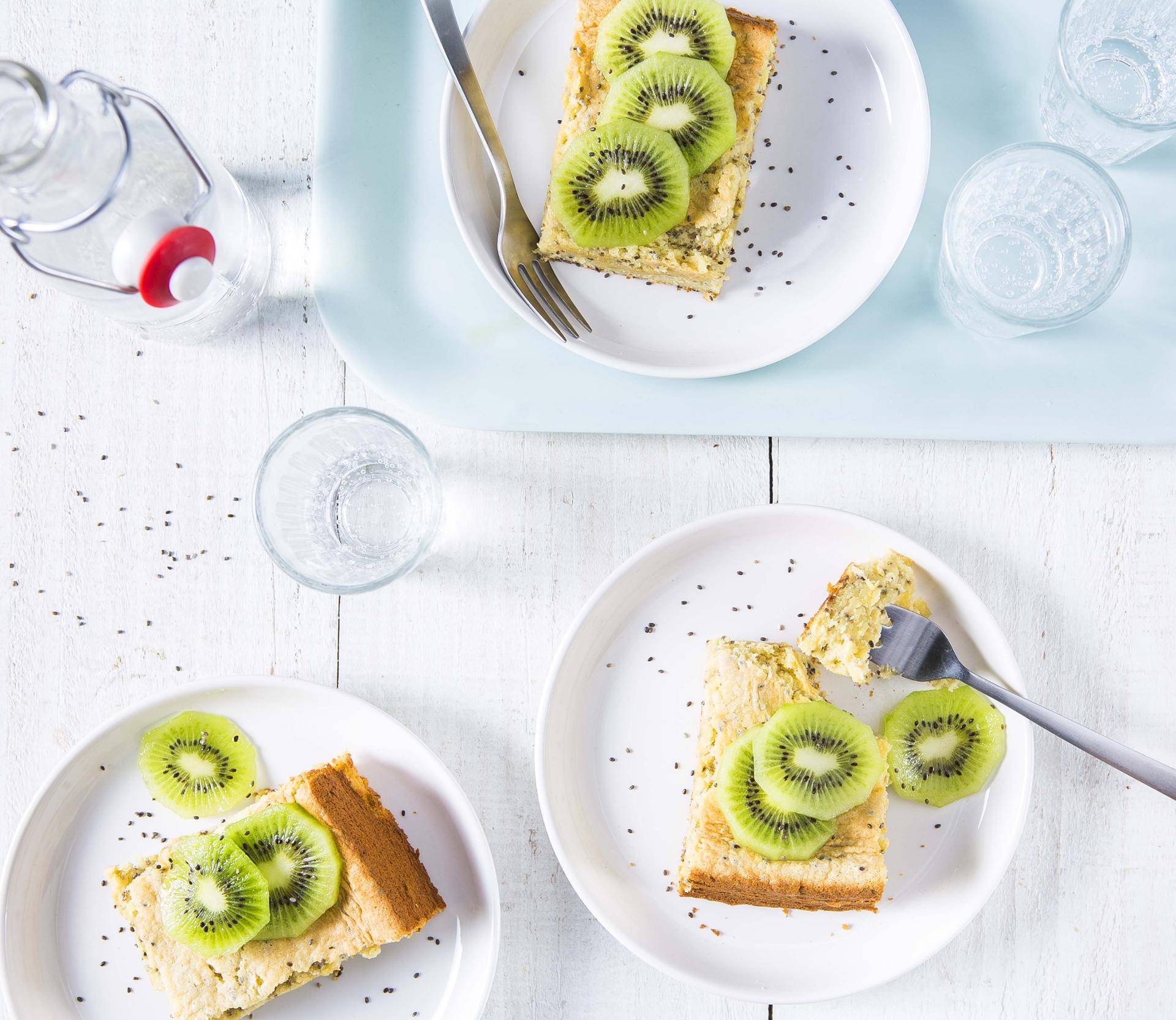Feuchter Kiwi- und Chiasamenkuchen - Rezepte Cake Factory | Tefal