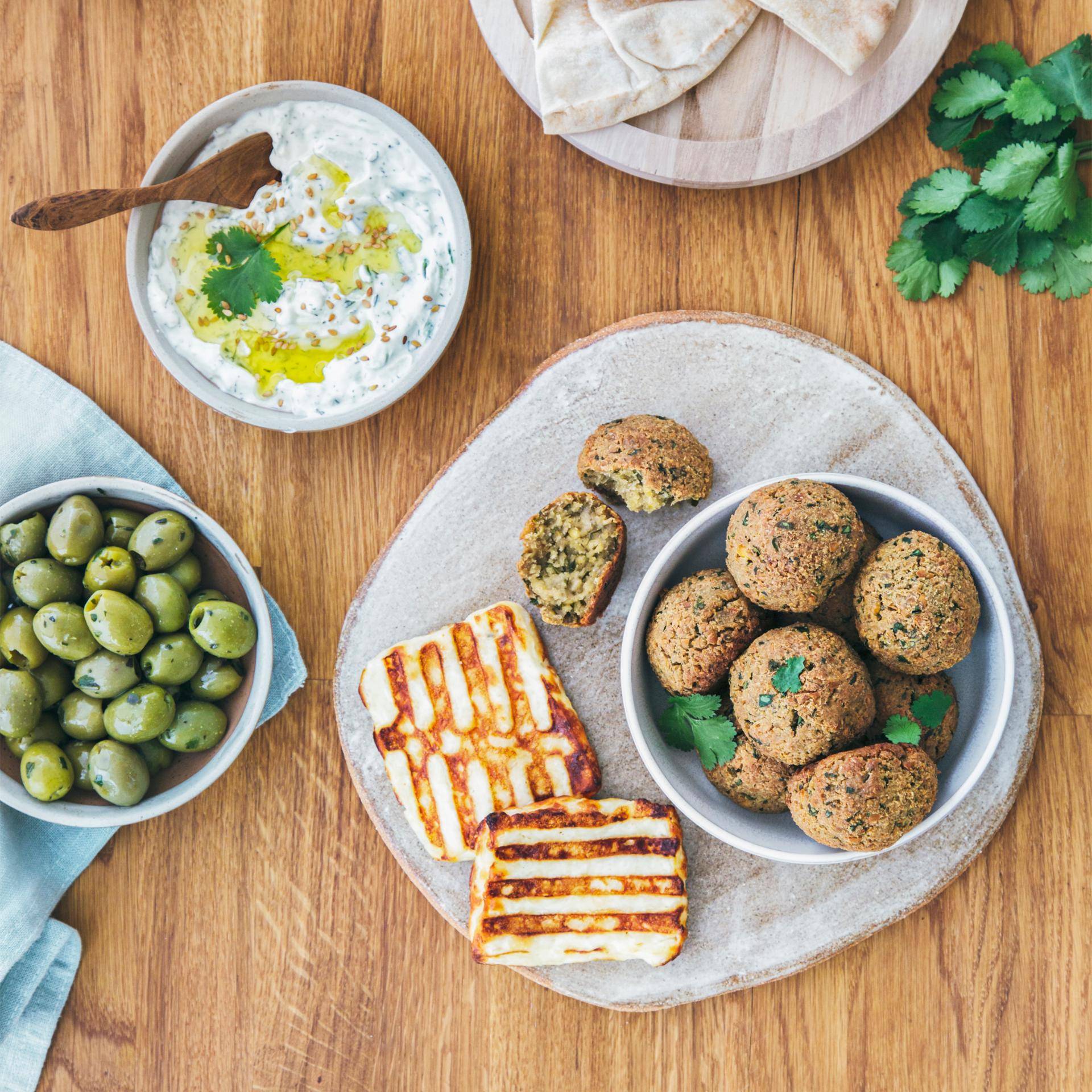 Halloumi und Falafel - Rezepte Dual EasyFry&Grill | Tefal