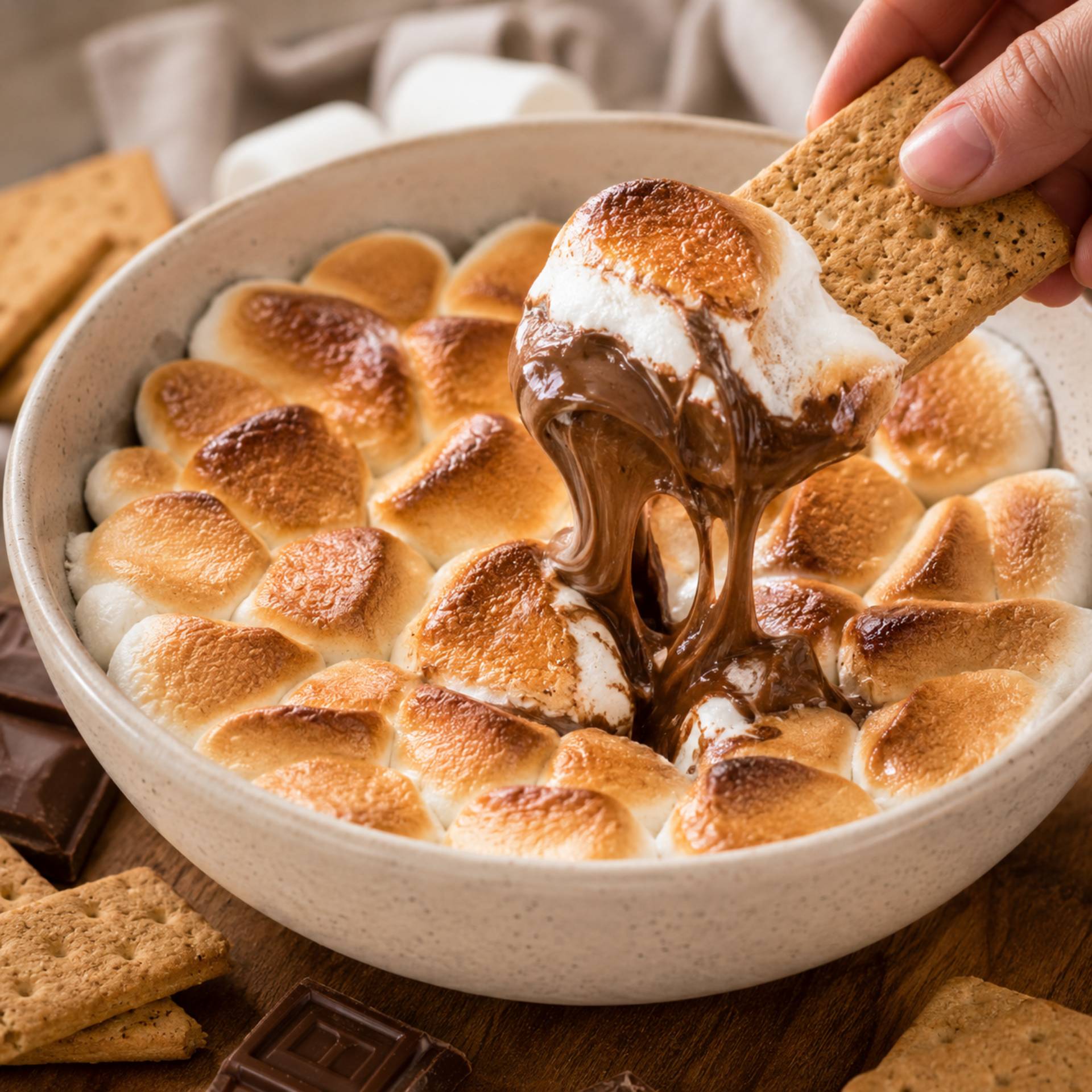 S'mores-Dip mit Keksen - Rezepte Crisp&Go 3P | Tefal