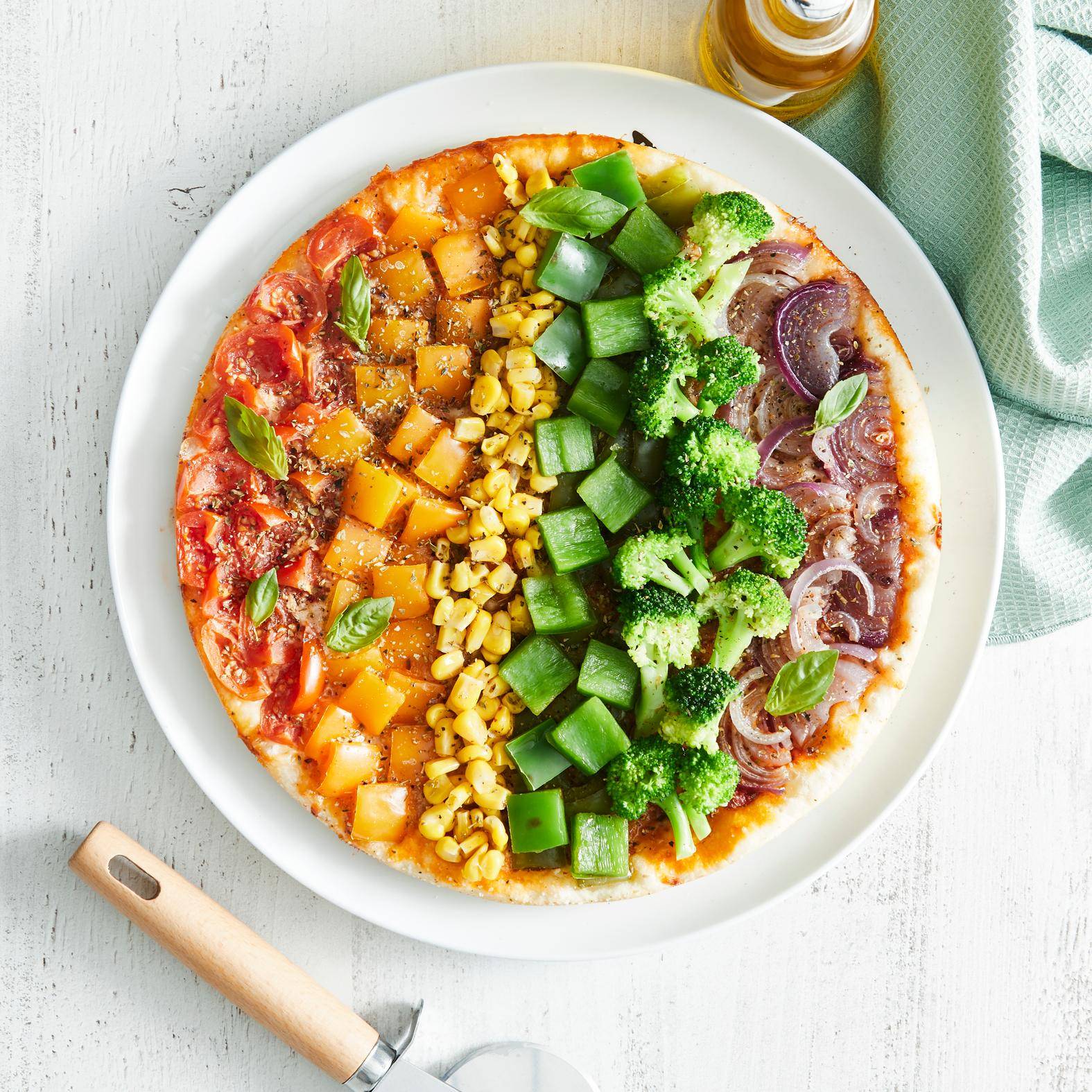 Regenbogen-Pizza - Rezepte Easy Fry XL Surface | Tefal