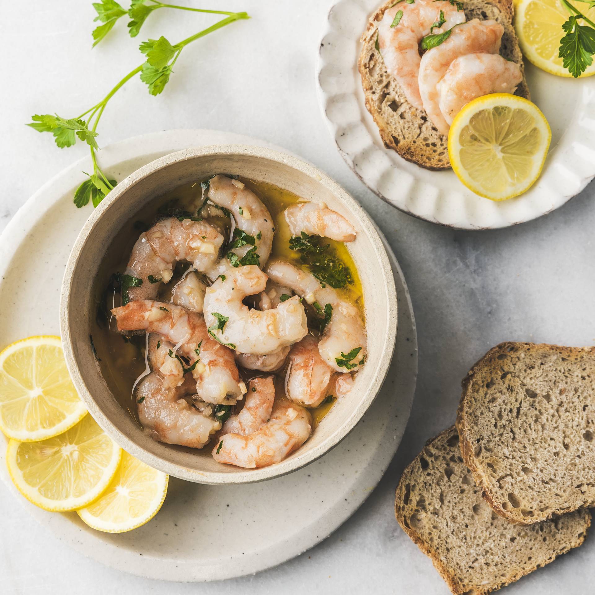 Sous-vide Riesengarnelen mit Petersilie - Rezepte Smartcook Infinity Autostir | Tefal
