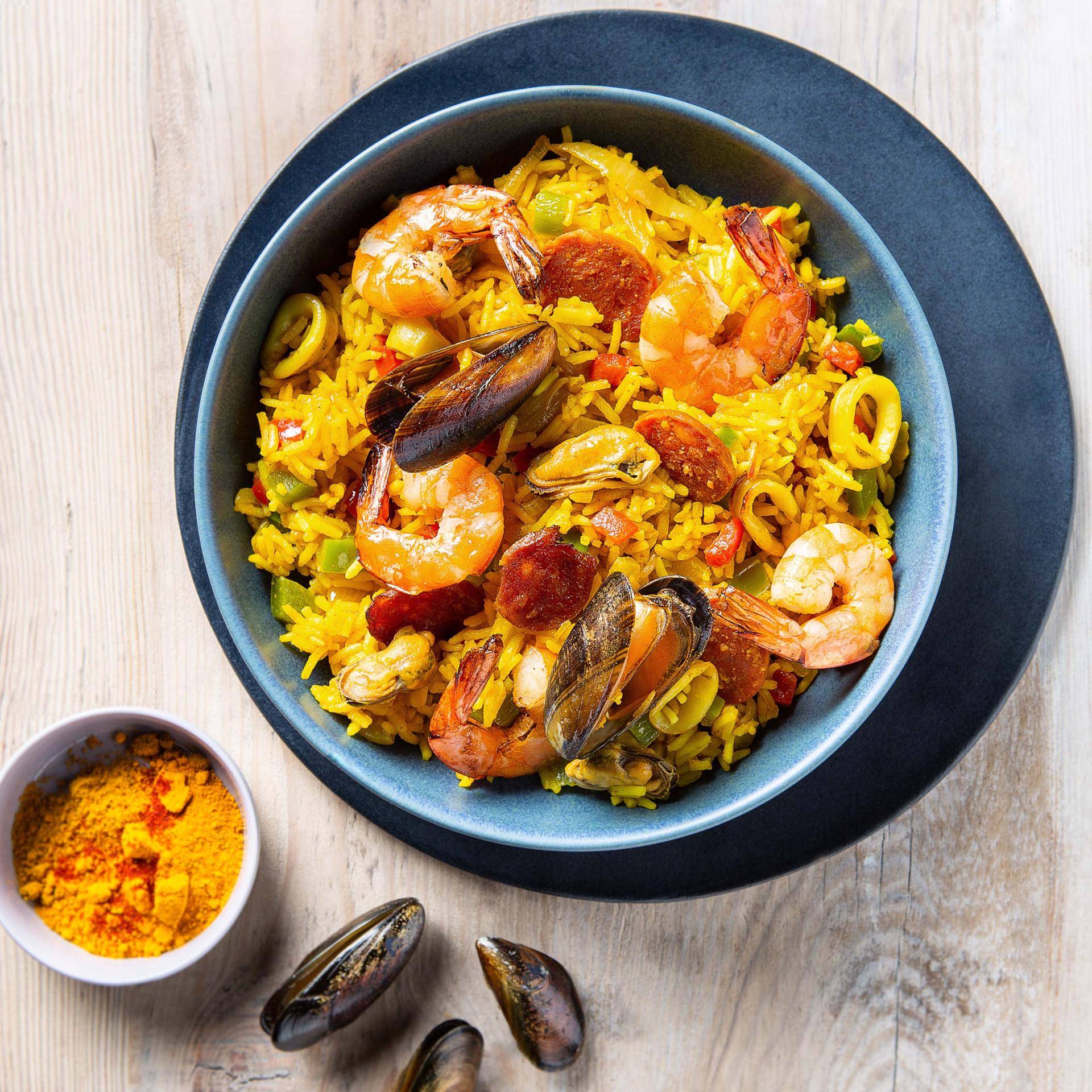 Meeresfrüchte Paella - Rezepte Actifry Genius | Tefal