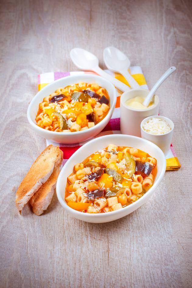 Mediterranes Gemüsesuppe mit Feta - Rezepte Perfectmix Cook | Tefal