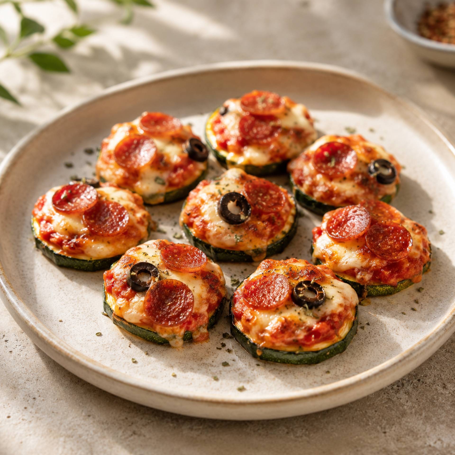 Zucchini-Pizza-Häppchen - Rezepte Crisp&Go 3P | Tefal
