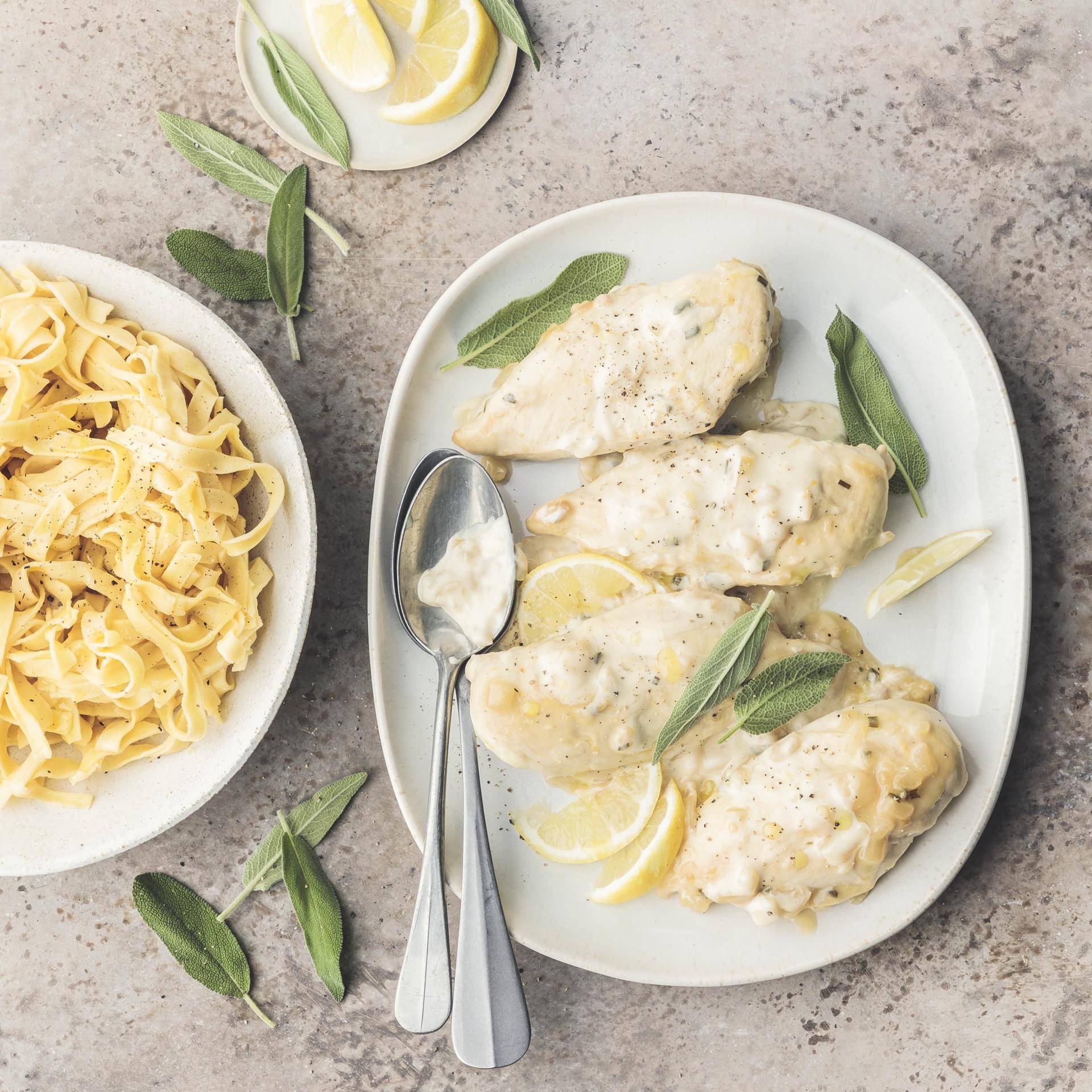Geschmortes Huhn mit Zitrone und Salbei - Rezepte Turbo Cuisine & Fry | Tefal