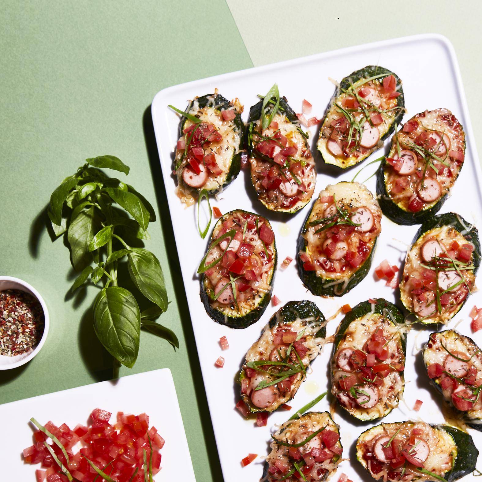 Mini Zucchini Pizzen - Rezepte OptiGrill 2in1 | Tefal