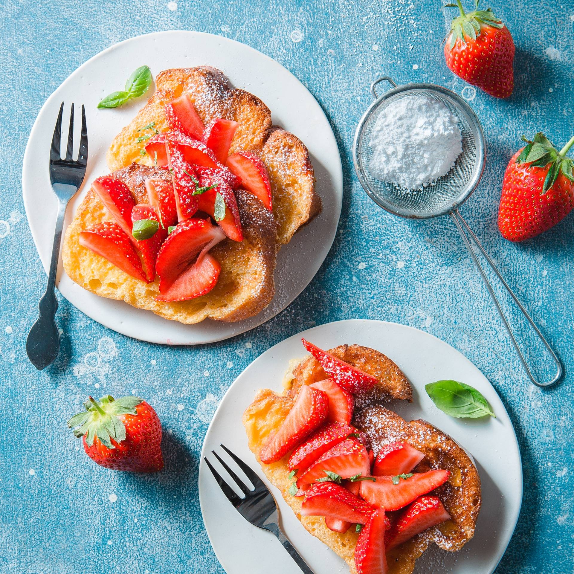 Brioche-Arme-Ritter mit Erdbeeren - Rezepte Actifry Genius XL | Tefal