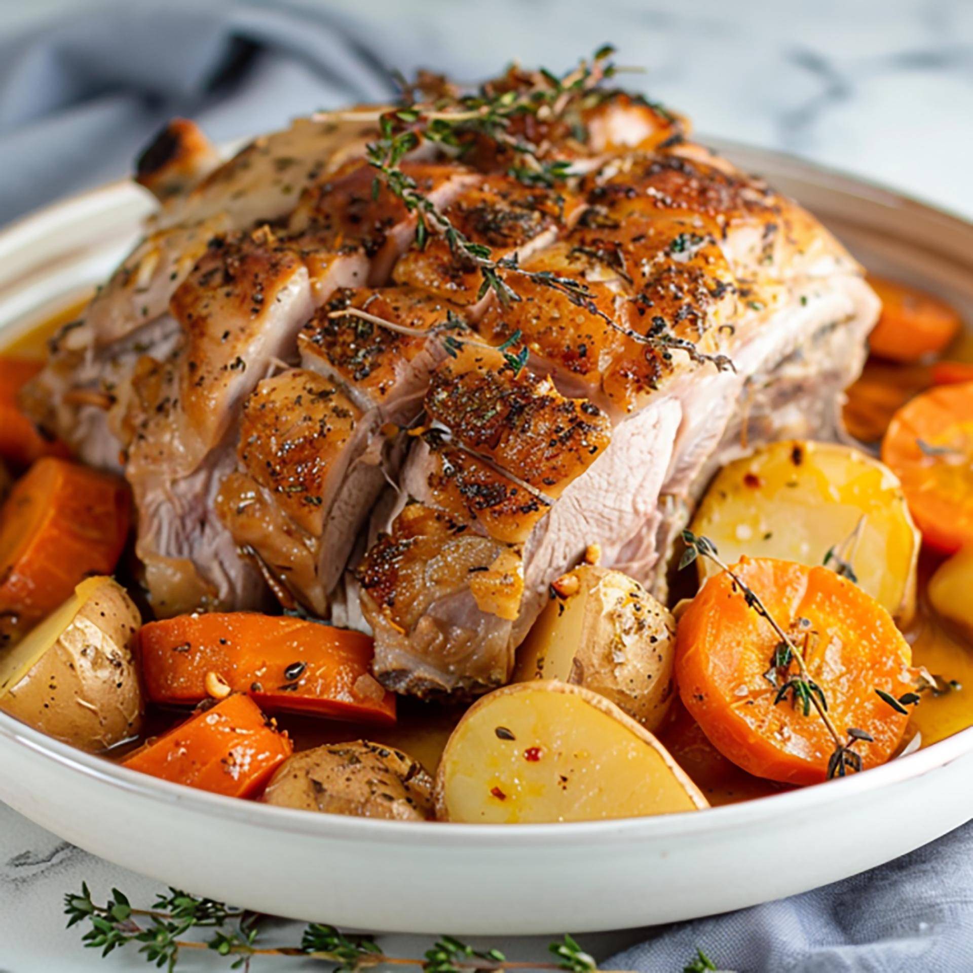 Langsam gegartes Schweinefleisch mit Balsamico und Gemüse - Rezepte undefined | Tefal