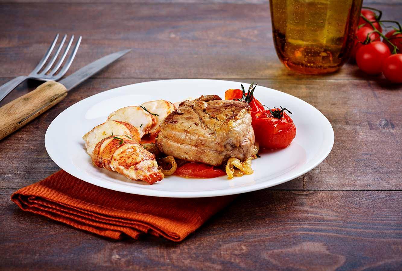 Kalbsmedaillons und Hummer nach Tex-Mex-Art - Rezepte Actifry Original 1kg | Tefal