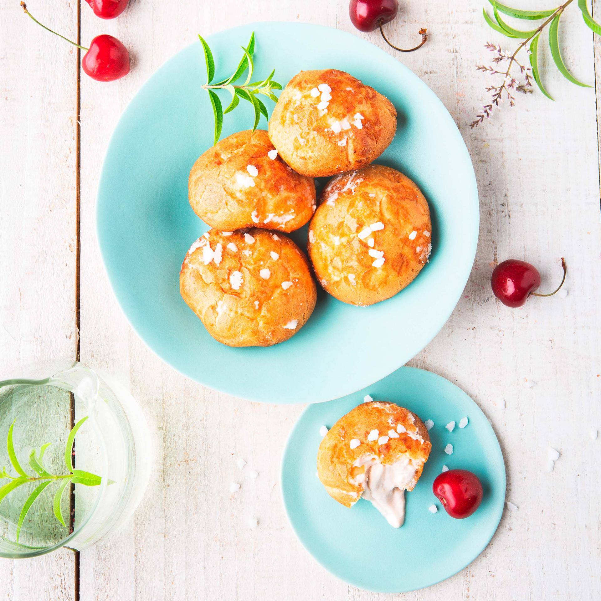 Brandteig mit Eisenkraut und Kirschen - Rezepte Cake Factory | Tefal