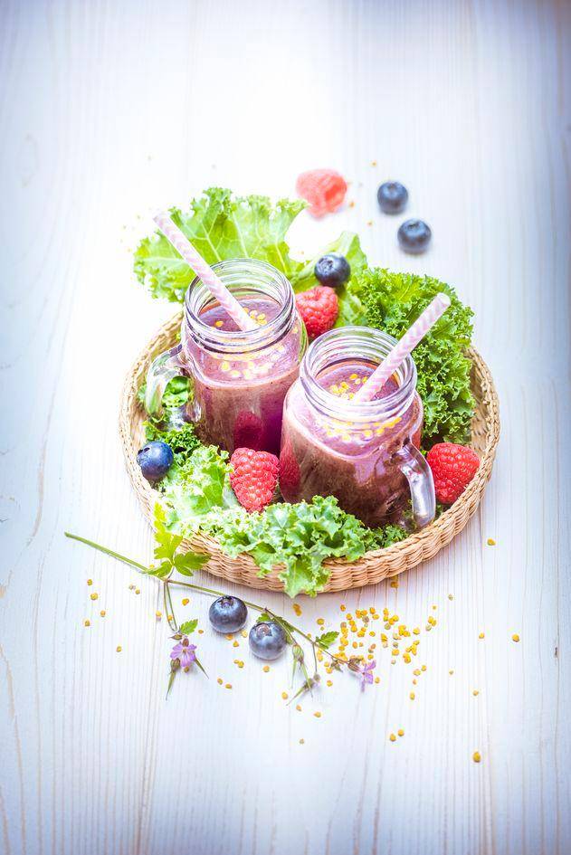Smoothie aus Grünkohl, Blaubeeren, Himbeeren und Bananen - Rezepte Perfectmix + | Tefal
