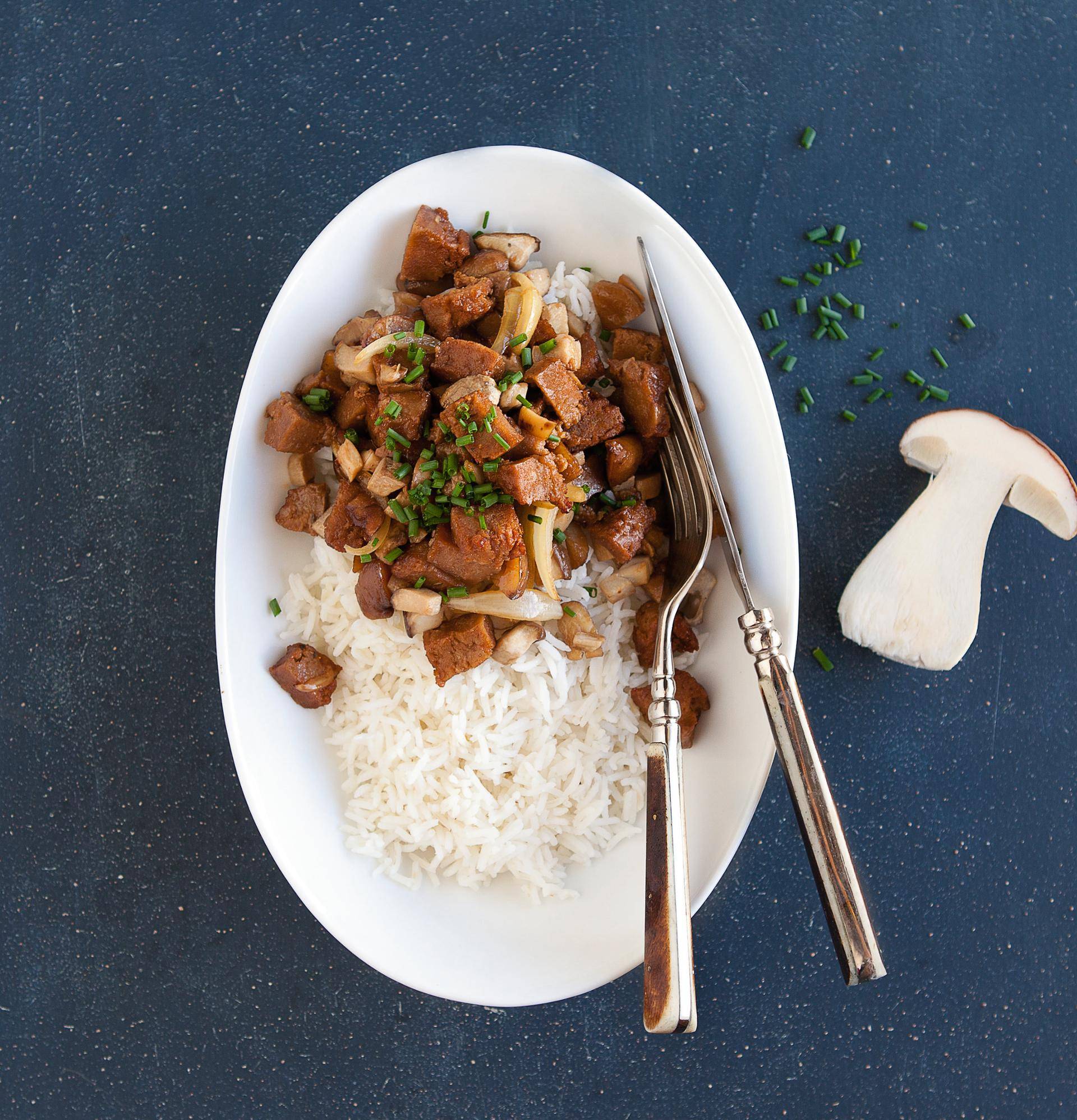 Seitan mit Steinpilzen und Maronen - Rezepte Actifry Express XL | Tefal