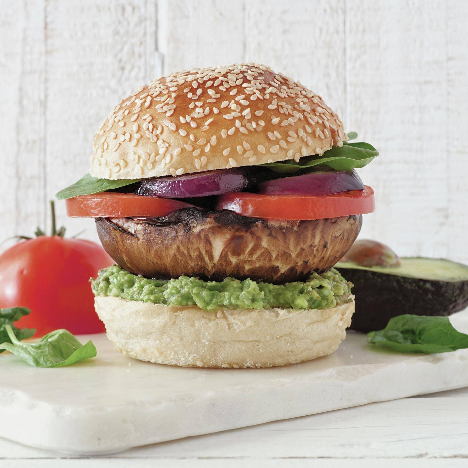 Veganer Gegrillter Portobello-Pilz-Burger - Rezepte Easy Fry Max | Tefal