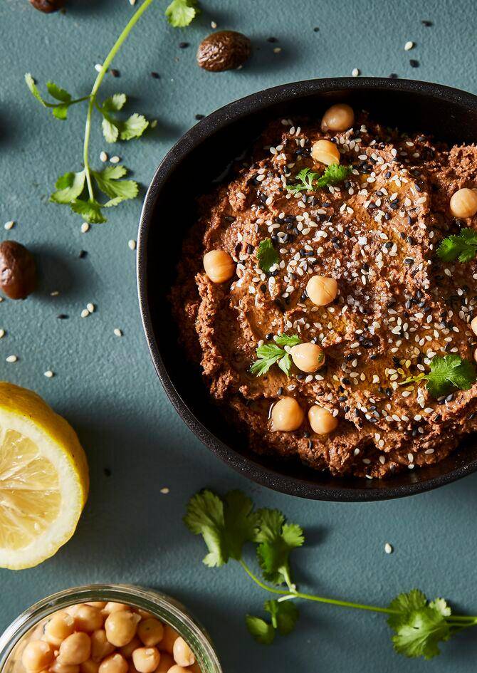 Hummus aus schwarzen Oliven und schwarzem Sesam - Rezepte Perfectmix + | Tefal