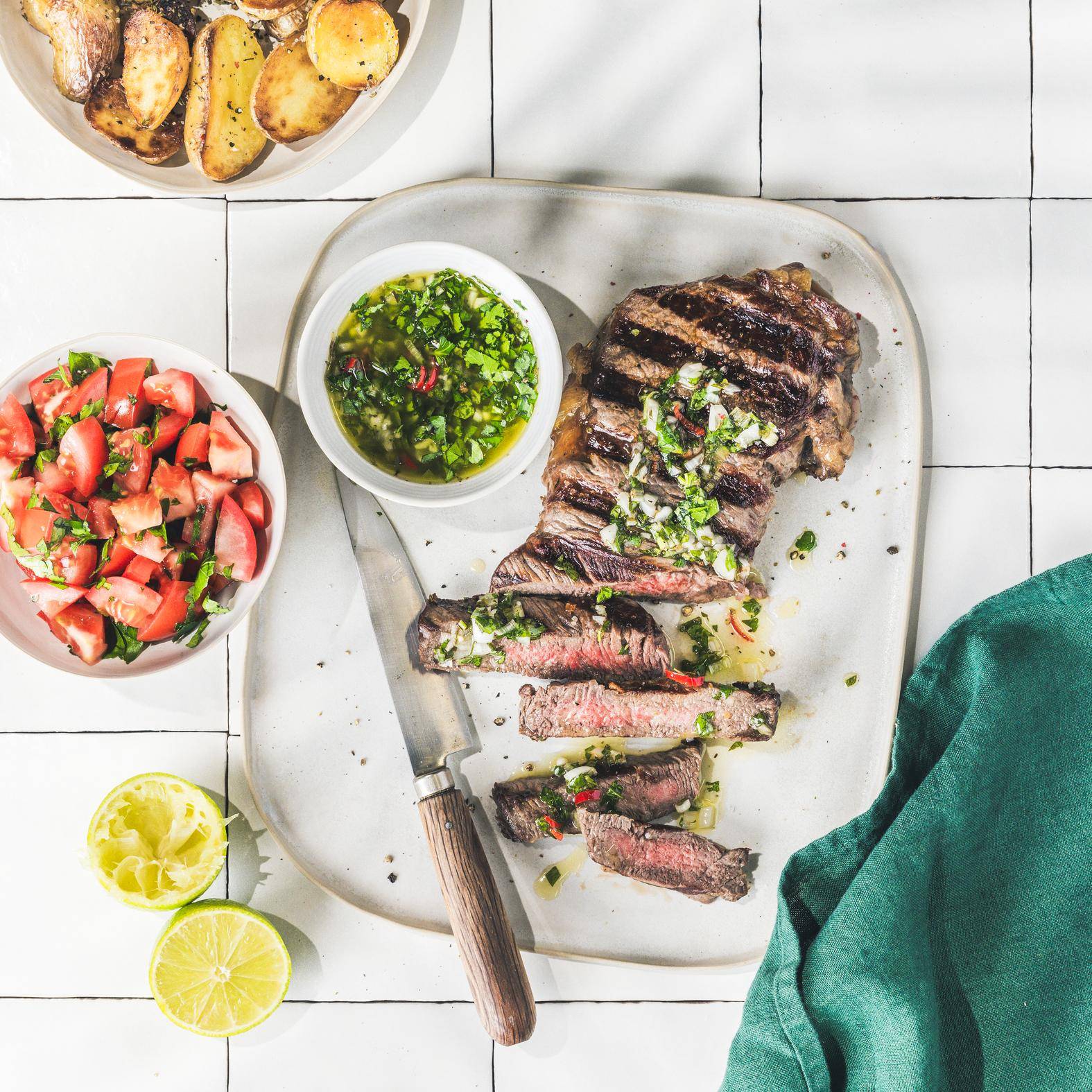 Gegrilltes Rindfleisch mit Chimichurri-Sauce (Picanha) - Rezepte OptiGrill 4in1 XL | Tefal