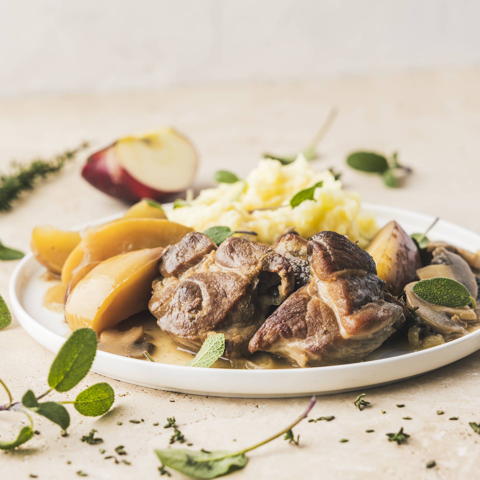 Geschmortes Schweinefleisch in Apfelwein - Rezepte Smartcook Infinity Autostir | Tefal