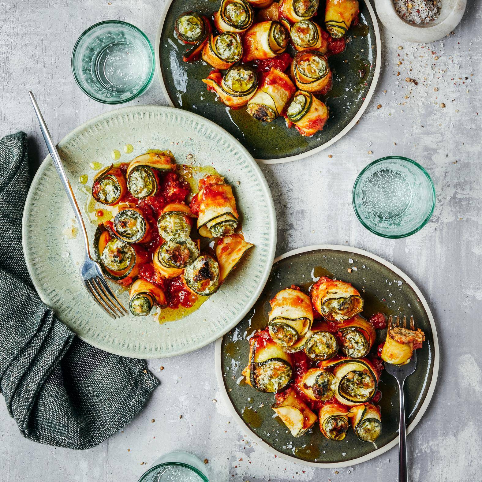 Zucchini-Lasagne-Röllchen - Rezepte OptiGrill + | Tefal