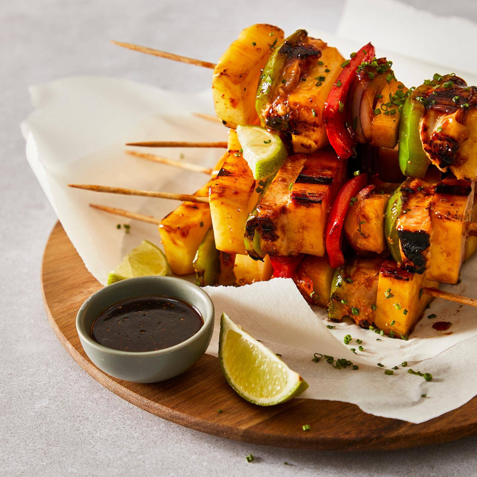 Hähnchen- und Kartoffelspieße nach hawaiianischer Art - Rezepte OptiGrill 2in1 | Tefal