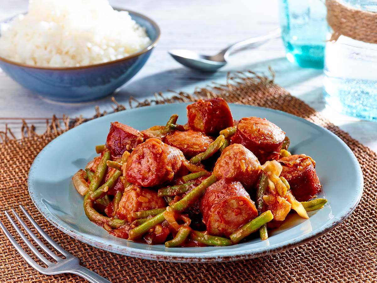 Würstchen-Rougail (typisch kreolisches Gericht) - Rezepte Actifry Express XL | Tefal