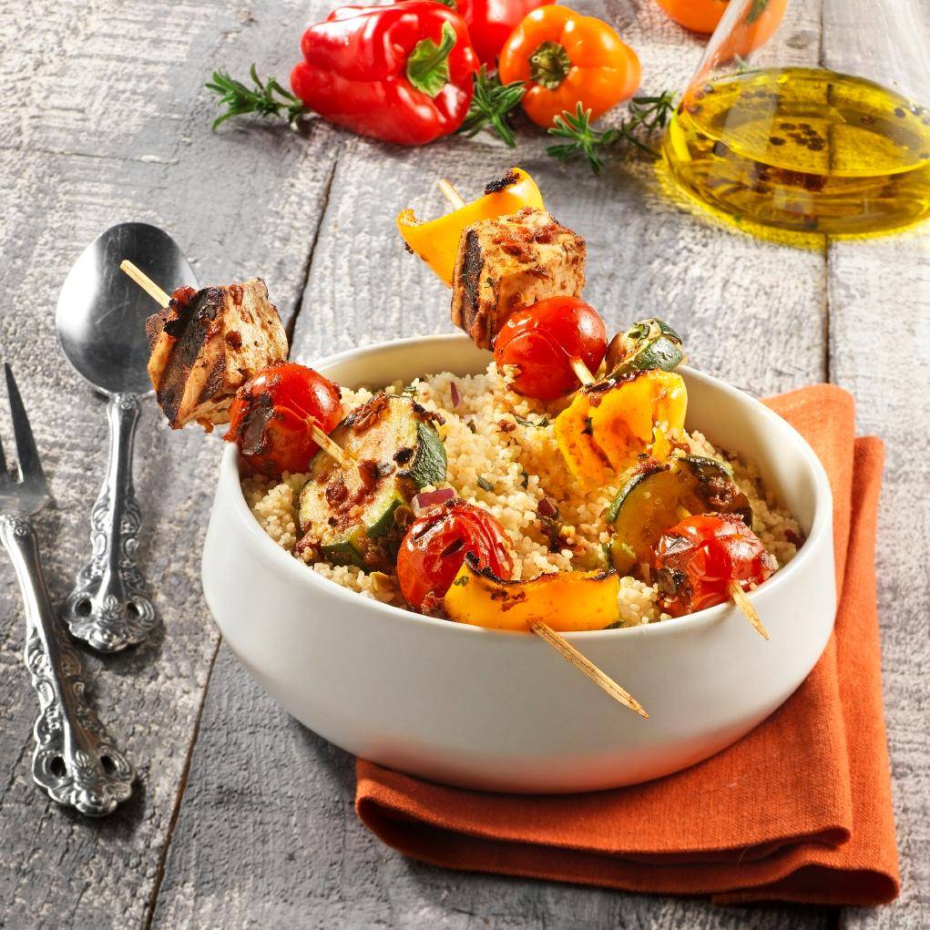 Tomaten-Tofu-Spieße mit Balsamico-Essig - Rezepte OptiGrill | Tefal
