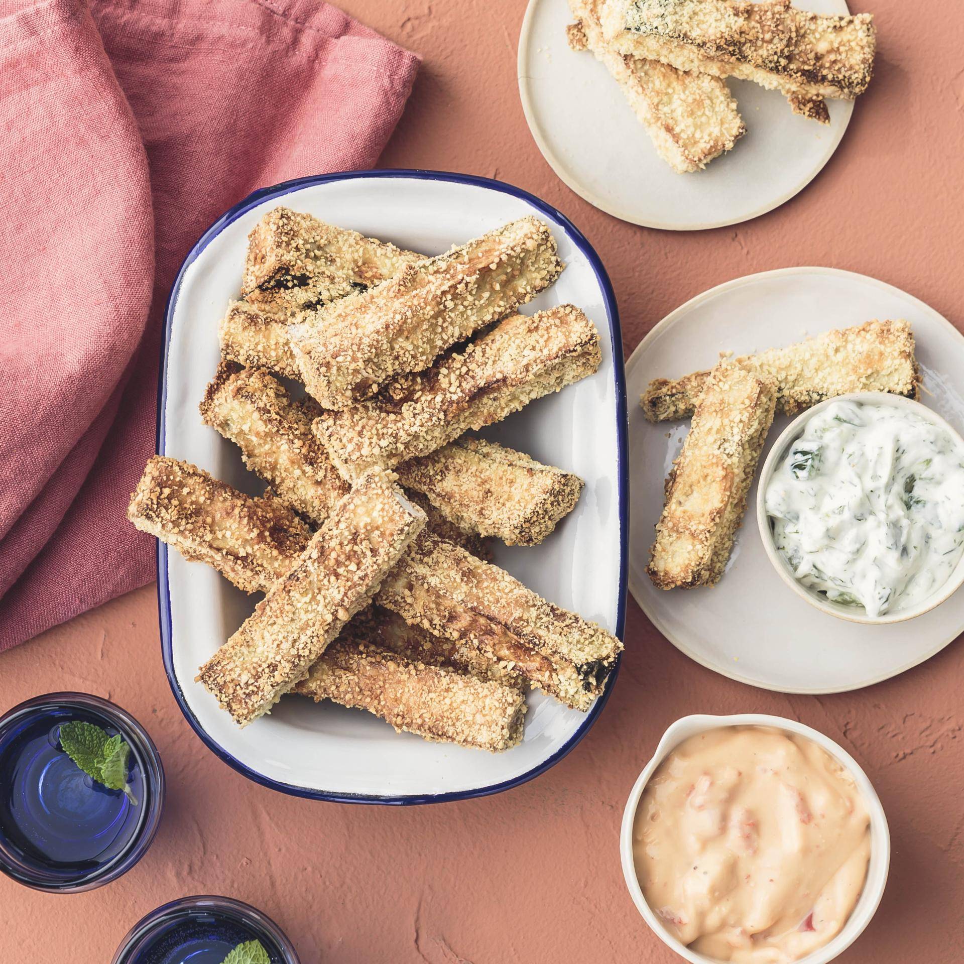 Knusprige Auberginen-Pommes mit Parmesan - Rezepte Turbo Cuisine & Fry | Tefal