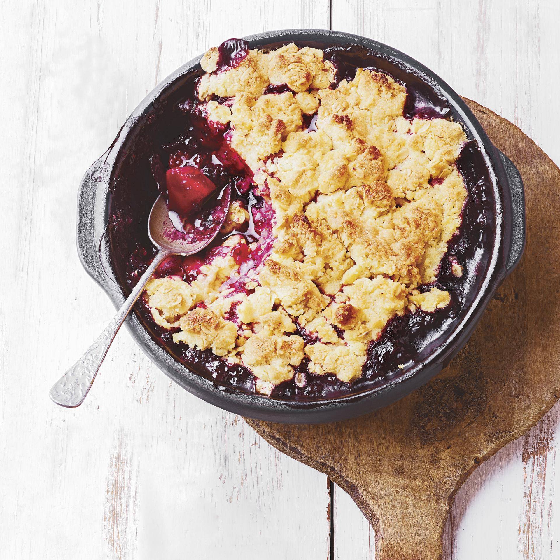 Blaubeer-Crumble - Rezepte Dual EasyFry&Grill | Tefal