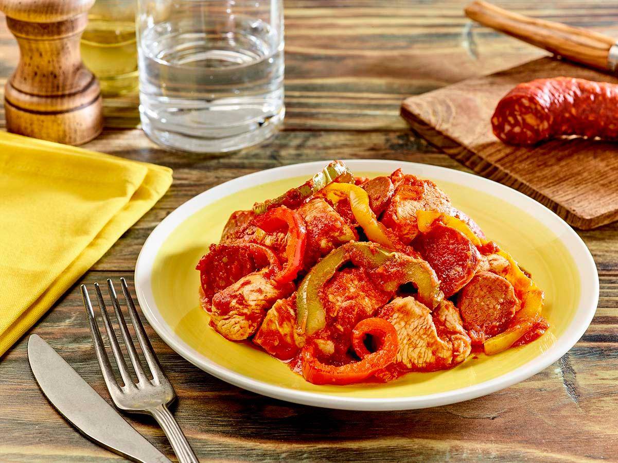 Hähnchen mit Chorizo und Paprika - Rezepte Actifry Express XL | Tefal