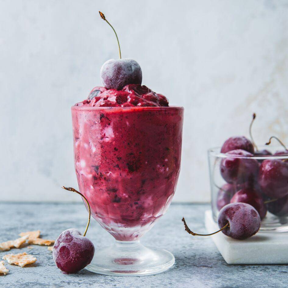 Gefrorener Kirschjoghurt - Rezepte Perfectmix + | Tefal