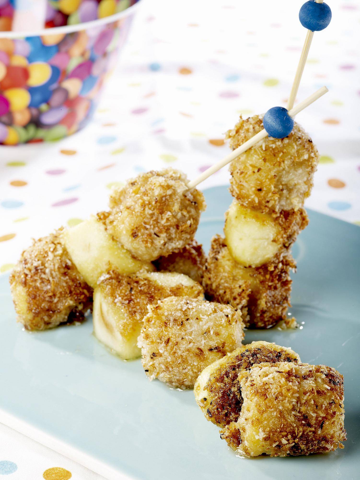 Mit ActiFry frittierte und mit Limette und Koriander aromatisierte Äpfel und Bananen - Rezepte Actifry Genius XL | Tefal