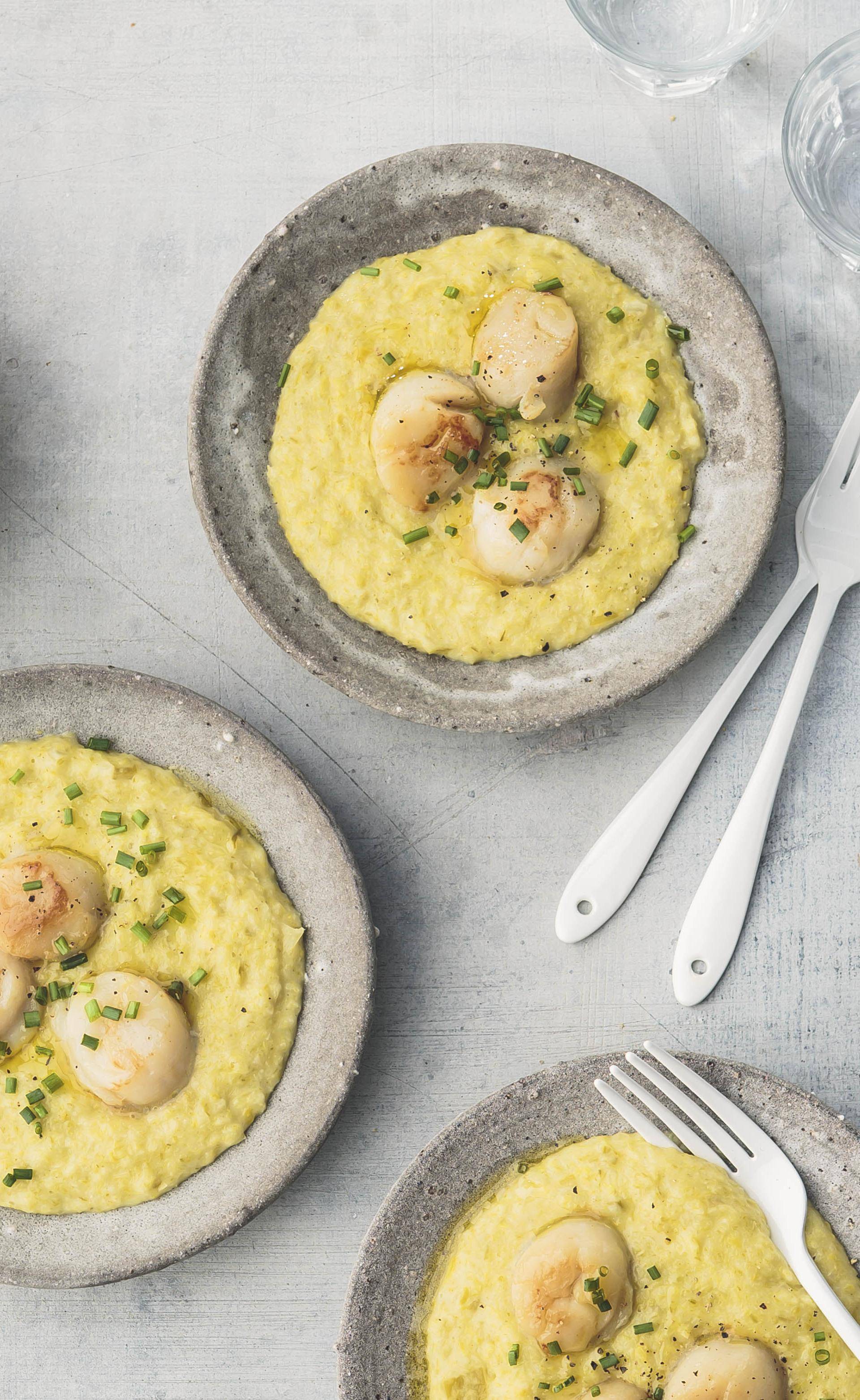 Jakobsmuscheln mit cremigem Lauch - Rezepte Turbo Cuisine & Fry | Tefal