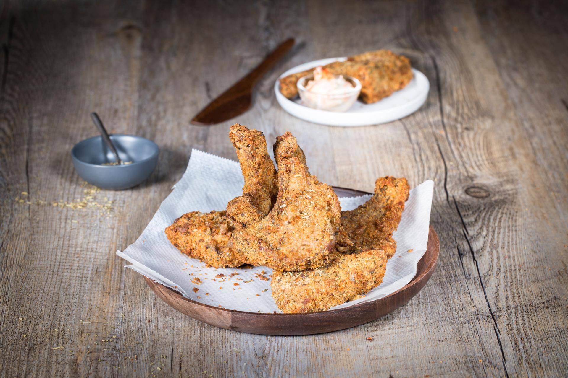 Panierte Lammkoteletts mit Rosmarin - Rezepte Actifry Genius | Tefal