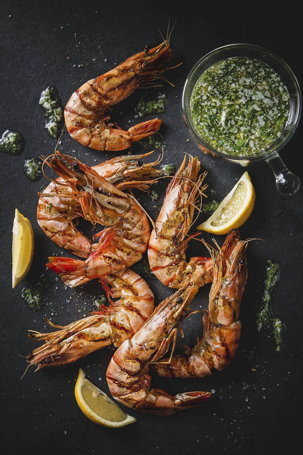 Gambas vom Grill & Zitronen-Butter mit Knoblauch & Petersilie - Rezepte OptiGrill Connect | Tefal
