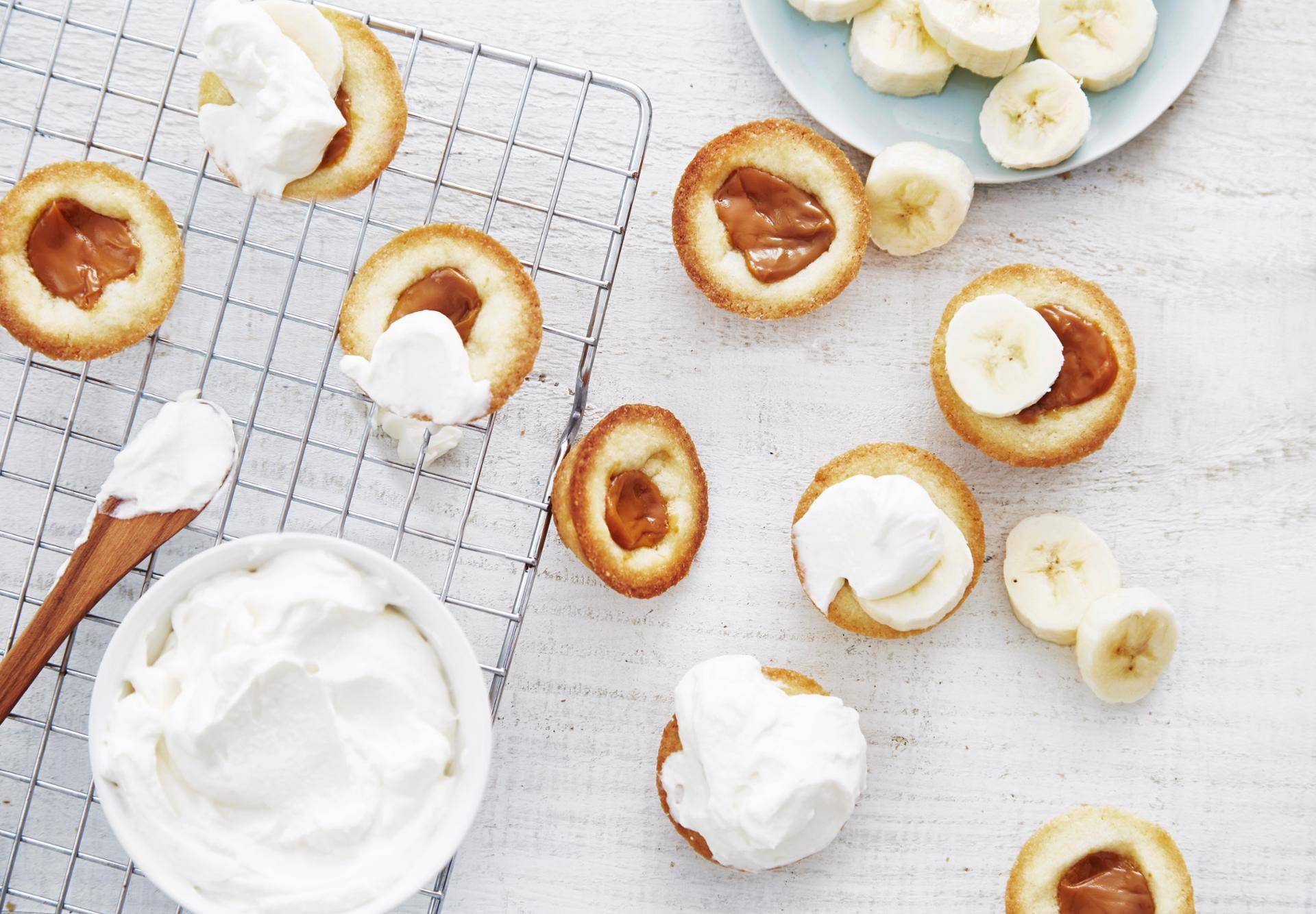 Bananen- und Dulce-de-Leche-Törtchen - Rezepte Cake Factory | Tefal