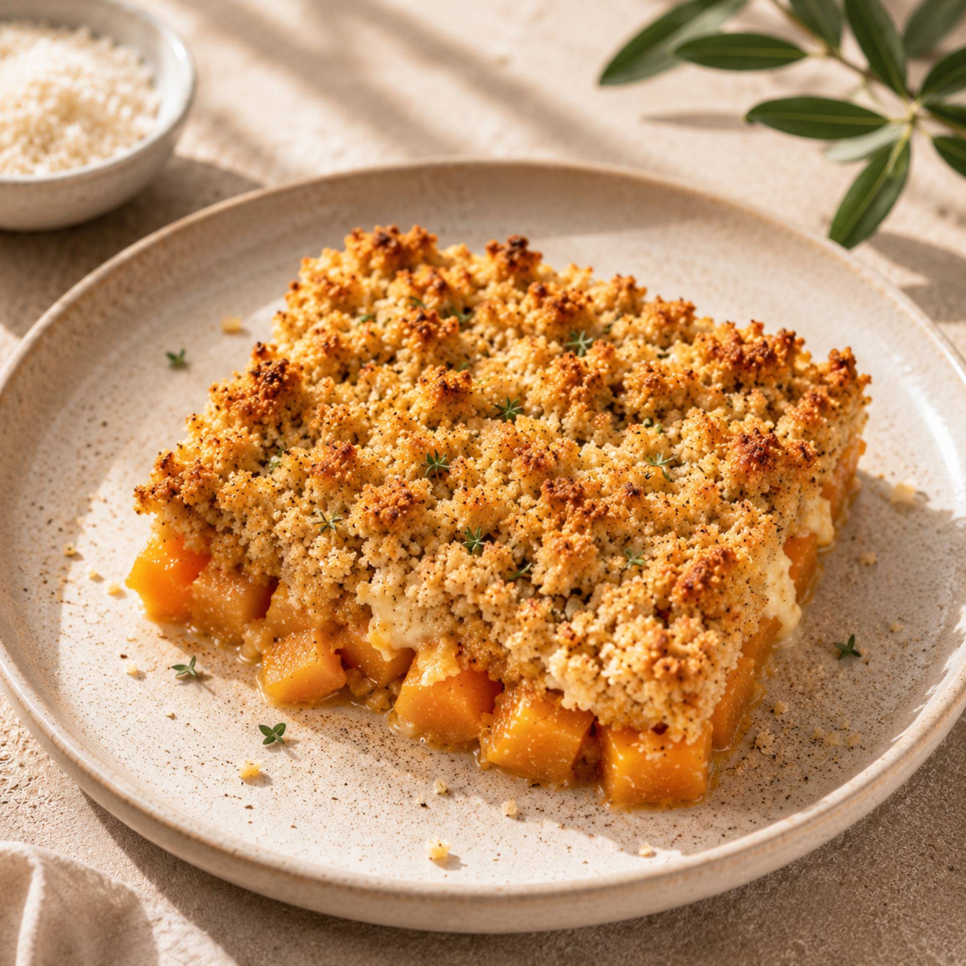 Kürbis-Parmesan-Crumble - Rezepte Crisp&Go 3P | Tefal