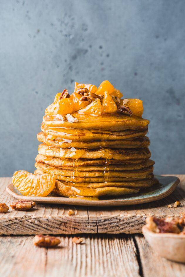 Pfannkuchen aus Butternusskürbis und Kastanienmehl - Rezepte Perfectmix + | Tefal
