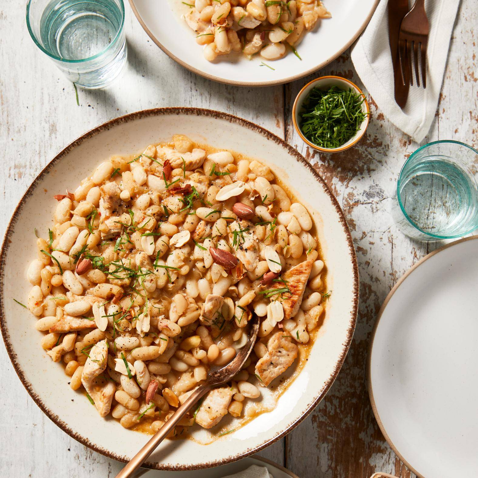 Weißes Truthahn-Chili mit Erdnüssen - Rezepte Pfannen & Töpfe | Tefal