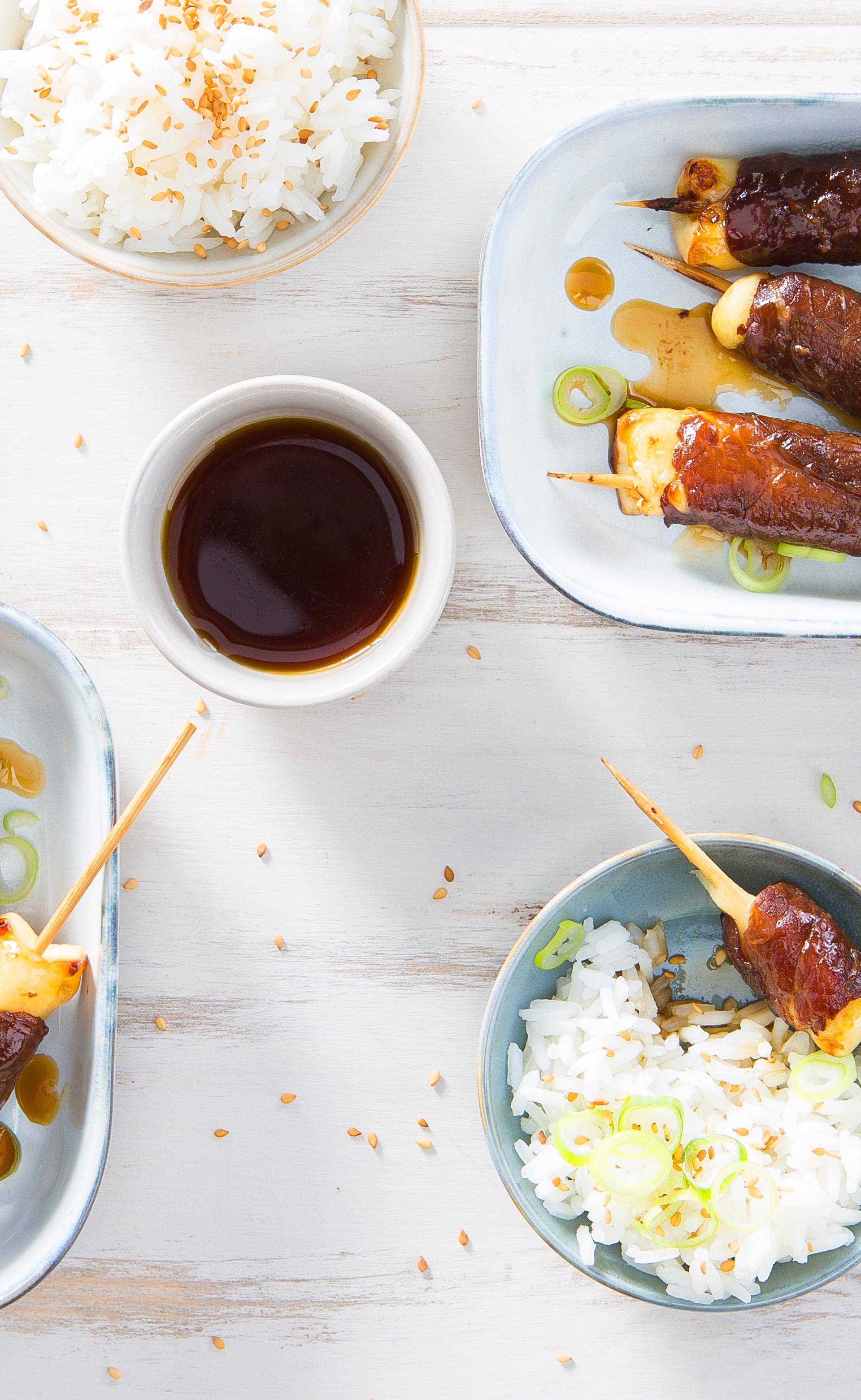 Rindfleischspieße in Teriyaki-Soße - Rezepte Easy Fry XL Surface | Tefal