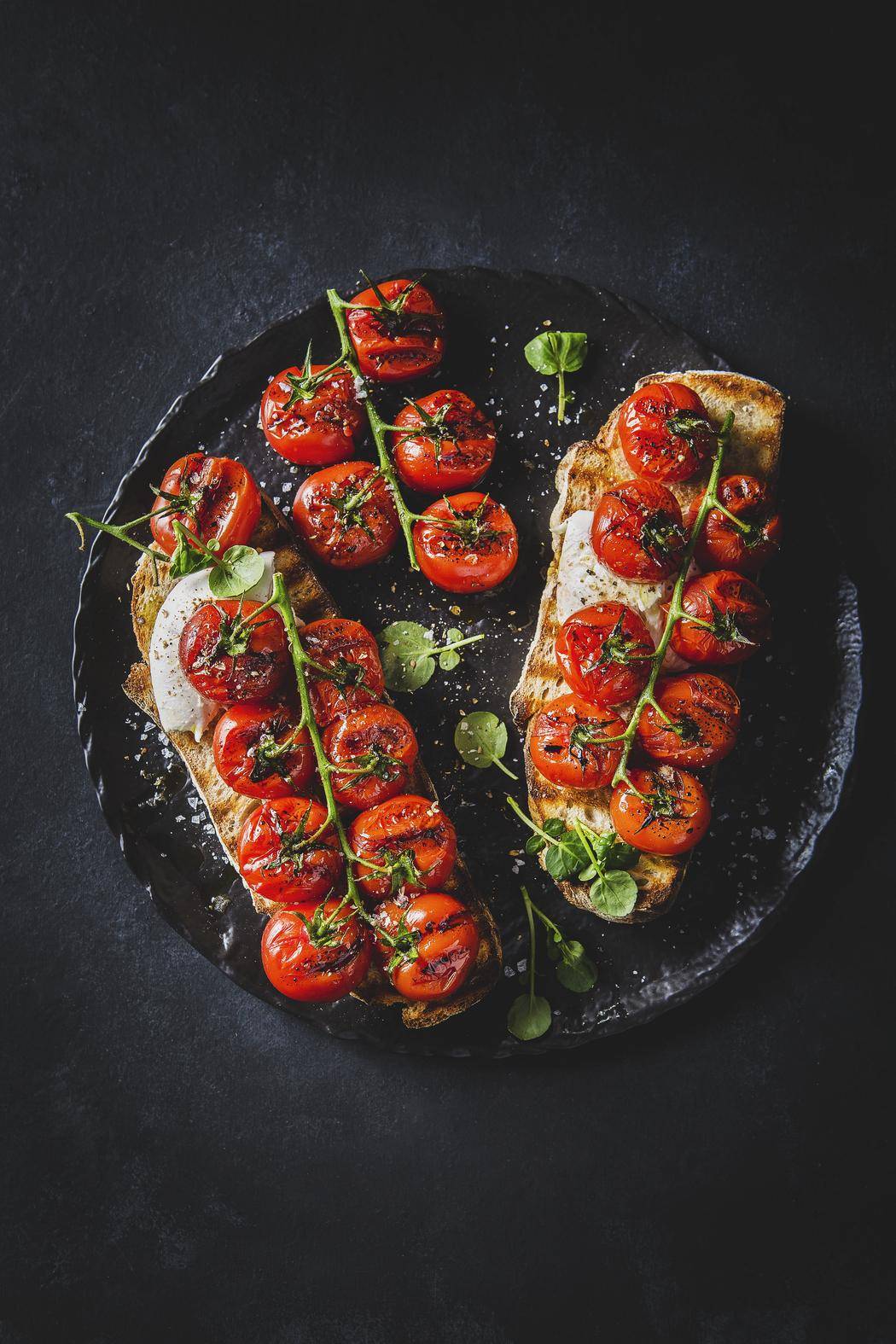 Gegrillte Cocktailtomaten am Zweig - Rezepte Optigrill Elite | Tefal