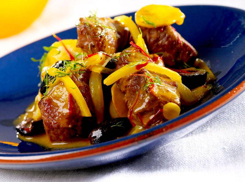 Lamm-Tajine mit kandierter Zitrone und schwarzen Oliven - Rezepte Actifry Original 1kg | Tefal