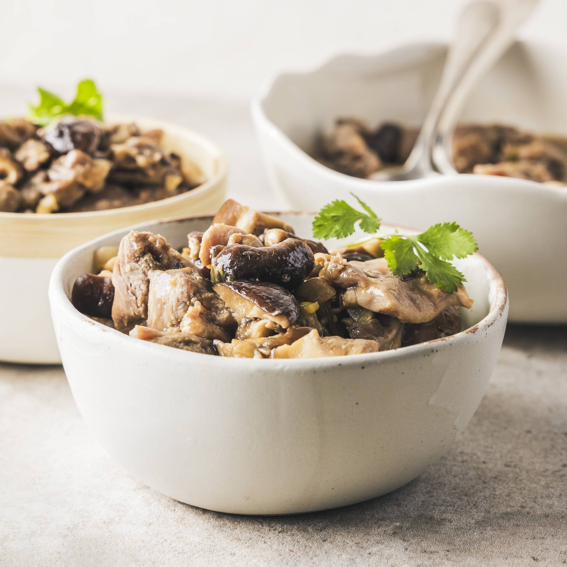 Gedämpftes Shiitake-Hühnchen mit Honig und Sojasauce - Rezepte Smartcook Infinity Autostir | Tefal