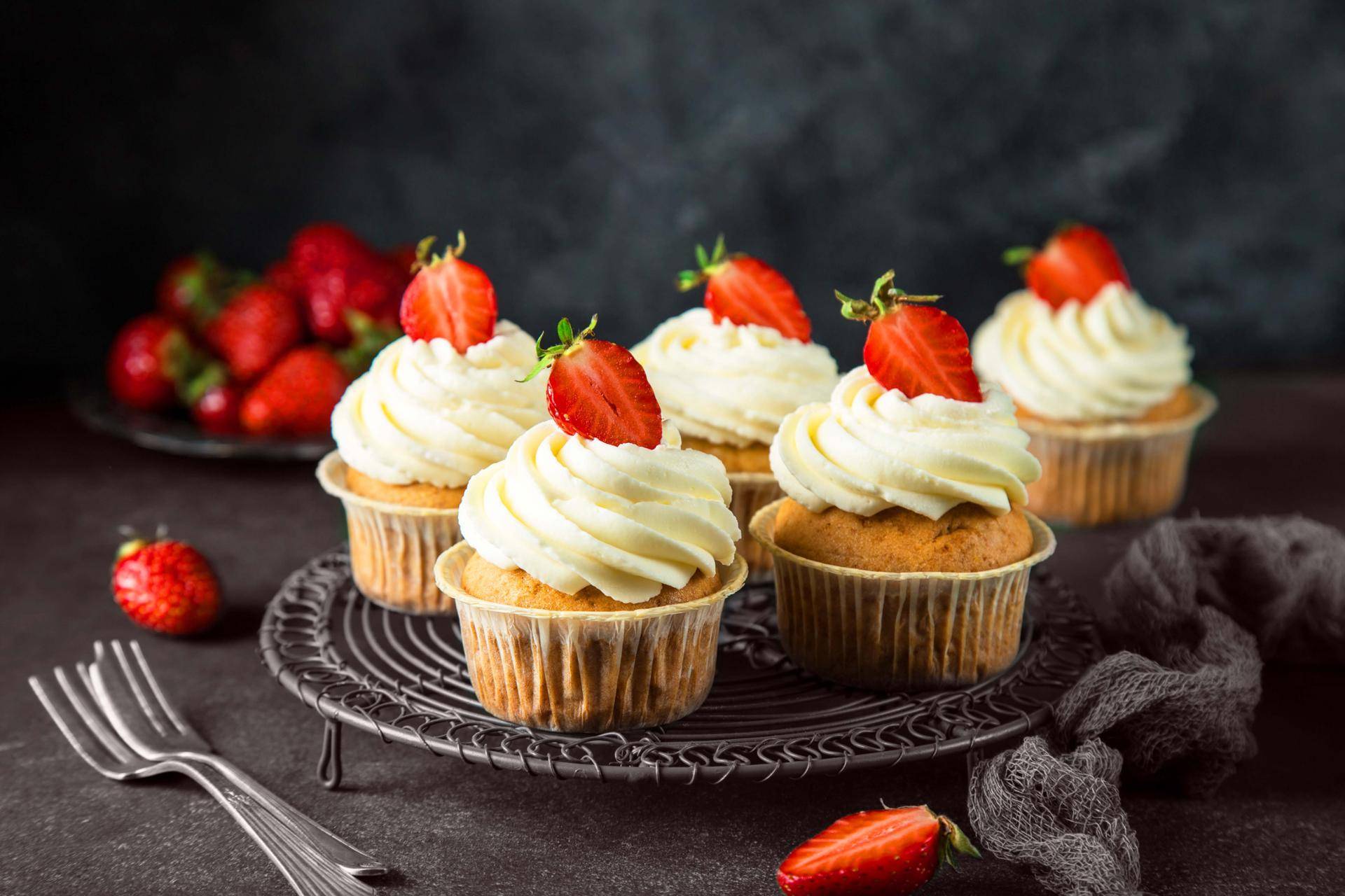 Erdbeer-Cupcakes - Rezepte Cake Factory | Tefal