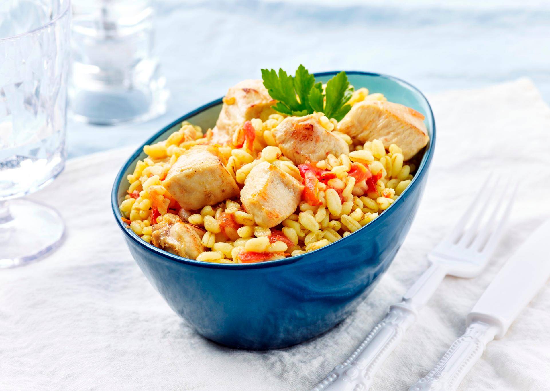 Gebratener Weizen mit Hähnchen - Rezepte Actifry Smart XL | Tefal