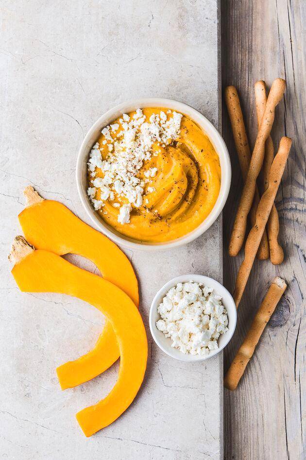 *Hummus with butternut squash and feta cheese - Rezepte Blend up | Tefal