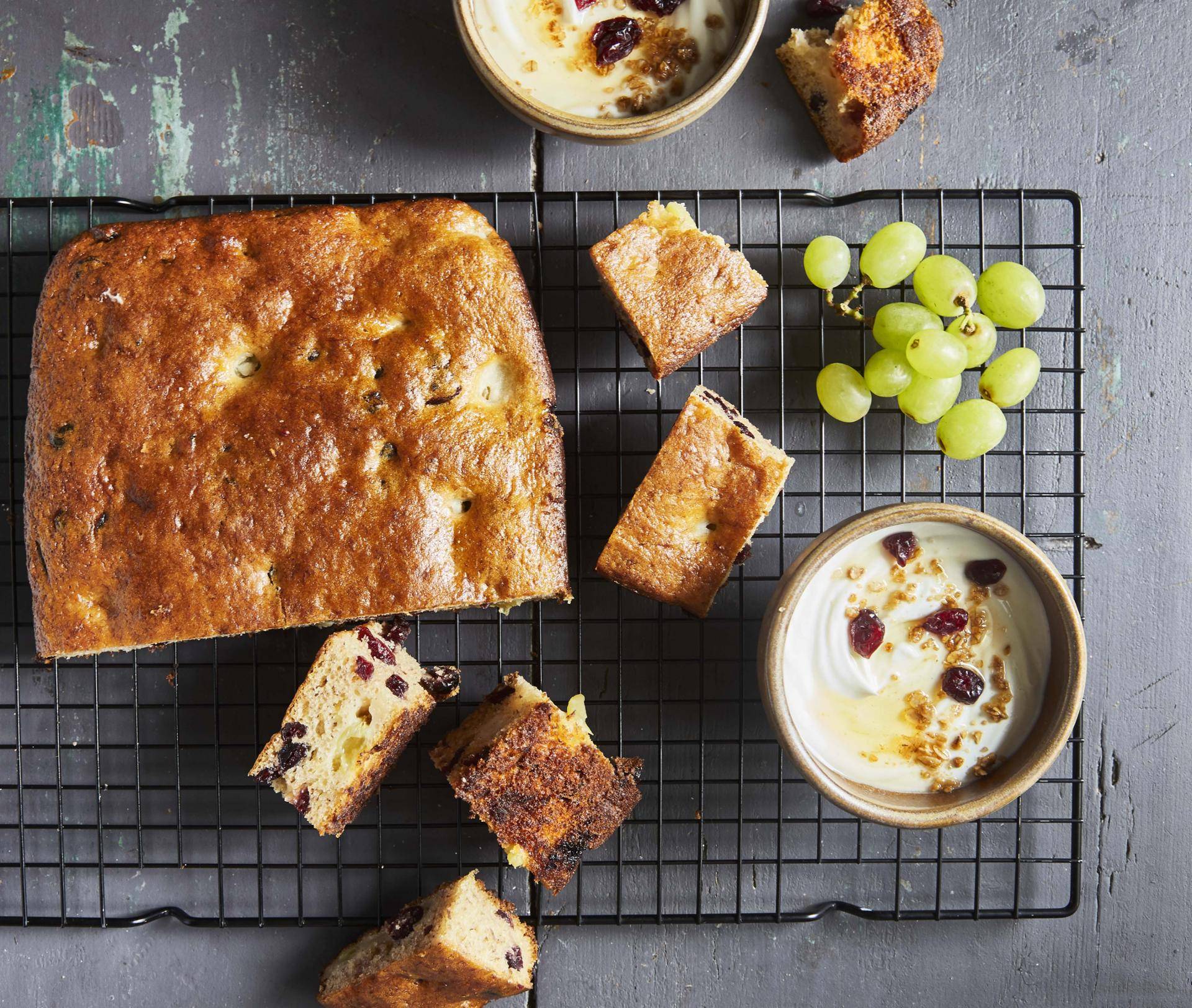 Trauben- und Bananenkuchen - Rezepte Cake Factory | Tefal